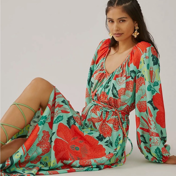 Farm x Anthropologie Poppy Print Dress - Picture 3 of 8